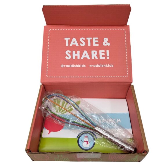 Raddish Kids Holiday Brunch Whisk Multicolor Silicon Steel Recipes Patch - Picture 1 of 8